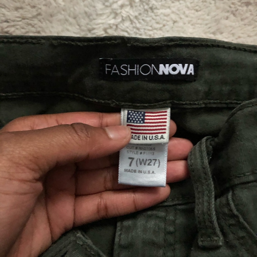 Olive green high waisted jeans